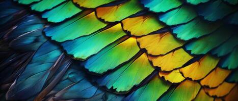 AI generated Detailed close up of the wing of a butterfly photo