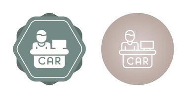 Car Rental Counter Vector Icon