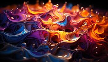 AI generated Abstract multi colored pattern backdrop with vibrant colors generated by AI photo
