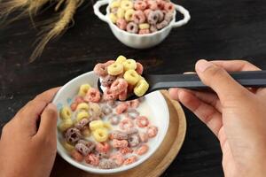 Eat Colorful Ring Cereal photo