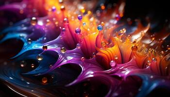 AI generated Abstract multi colored pattern, futuristic illustration design generated by AI photo