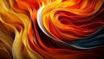 AI generated Abstract backdrop with flowing wave pattern and vibrant colors generated by AI photo