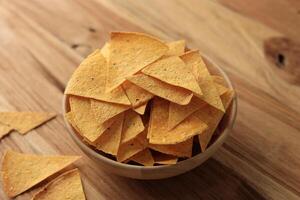 Mexican Crunchy Corn Nachos with Triangle Shape photo