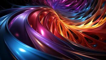 AI generated Abstract backdrop with vibrant colors and flowing waves generated by AI photo