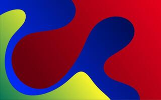 a colorful abstract design with a blue, yellow and red background vector