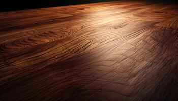 AI generated Wood plank flooring, close up pattern, dark abstract backdrop, old design generated by AI photo