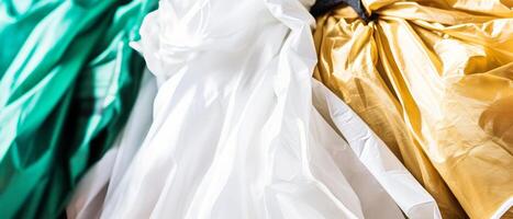 AI generated Luxurious Draped Satin Fabric photo