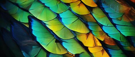 AI generated Detailed close up of the wing of a butterfly photo