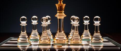 AI generated Chess Pieces in Elegant Focus photo