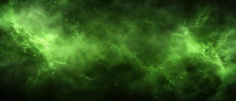 AI generated Vibrant Green Space Filled With Stars and Dust photo