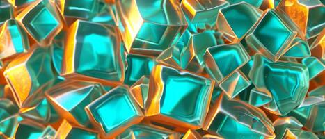 AI generated Abstract, glass-like structure with a crystalline appearance. photo