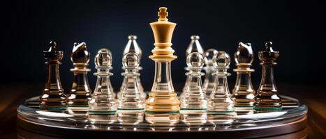 AI generated Chess Pieces in Elegant Focus photo