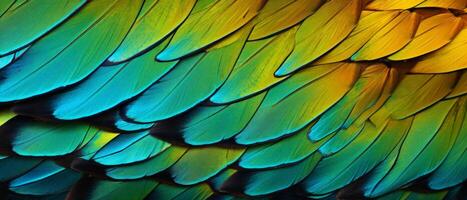 AI generated close-up vibrant butterfly wings pattern photo