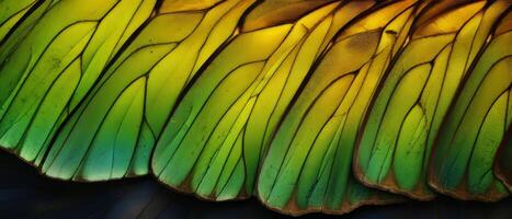 AI generated close-up intricate details of the butterfly wings photo