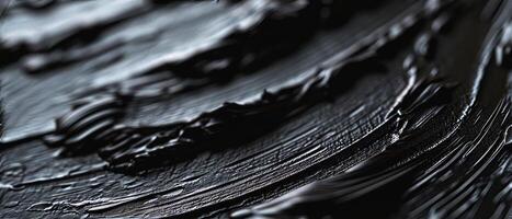 AI generated detailed close up of a textured black paint surface photo