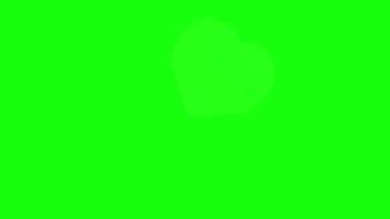 heart beating animation in green screen video