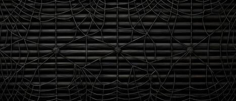 AI generated Abstract Spider Webs on Dark Wood photo