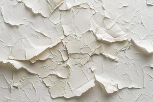 AI generated white wall with peeling paint photo