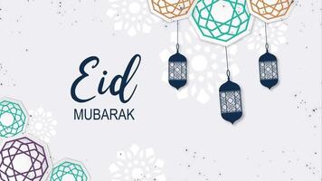 Eid Festival Lamps Hanging Islamic Background Animation video