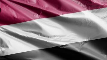 Yemen bandera antecedentes realista ondulación en el viento 4k video, para independencia día o himno Perfecto lazo video