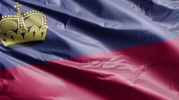 Liechtenstein drapeau Contexte réaliste agitant dans le vent 4k vidéo, pour indépendance journée ou hymne parfait boucle video