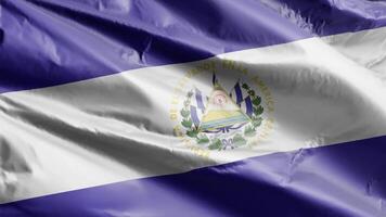 El Salvador flag background realistic waving in the wind 4K video, for Independence Day or Anthem Perfect Loop video