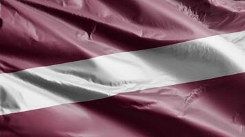 Lettonia bandiera sfondo realistico agitando nel il vento 4k video, per indipendenza giorno o inno Perfetto ciclo continuo video