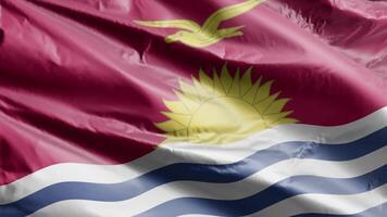 Kiribati flag background realistic waving in the wind 4K video, for Independence Day or Anthem Perfect Loop video