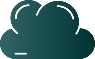 Cloud Glyph Gradient Green Icon vector