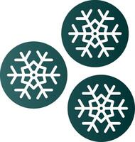 Snowball Glyph Gradient Green Icon vector