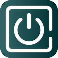 Power on Glyph Gradient Green Icon vector