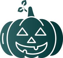 Pumpkin Glyph Gradient Green Icon vector