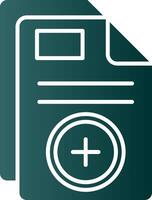 Add Glyph Gradient Green Icon vector
