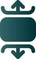 Carousel vertical Glyph Gradient Green Icon vector