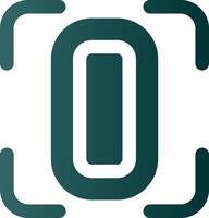 Portrait setting Glyph Gradient Green Icon vector