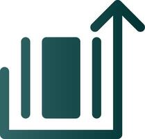 Deploy object Glyph Gradient Green Icon vector