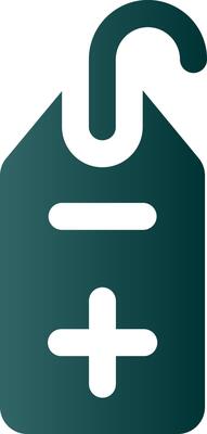 Add tag Glyph Gradient Green Icon