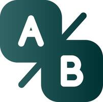 Compare ab Glyph Gradient Green Icon vector