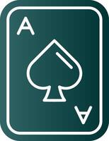 Spades Glyph Gradient Green Icon vector