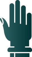 Hand Glyph Gradient Green Icon vector