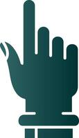 Hand click Glyph Gradient Green Icon vector