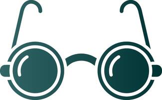 los anteojos glifo degradado verde icono vector