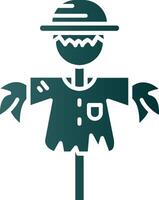 Scarecrow Glyph Gradient Green Icon vector