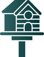 Bird house Glyph Gradient Green Icon vector