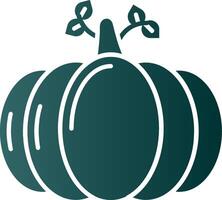 Pumpkin Glyph Gradient Green Icon vector