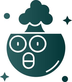 explotando glifo degradado verde icono vector