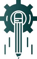 Design process Glyph Gradient Green Icon vector