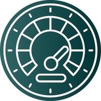 Speedometer Glyph Gradient Green Icon vector