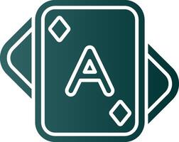 Aces Glyph Gradient Green Icon vector