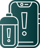 Battery Glyph Gradient Green Icon vector